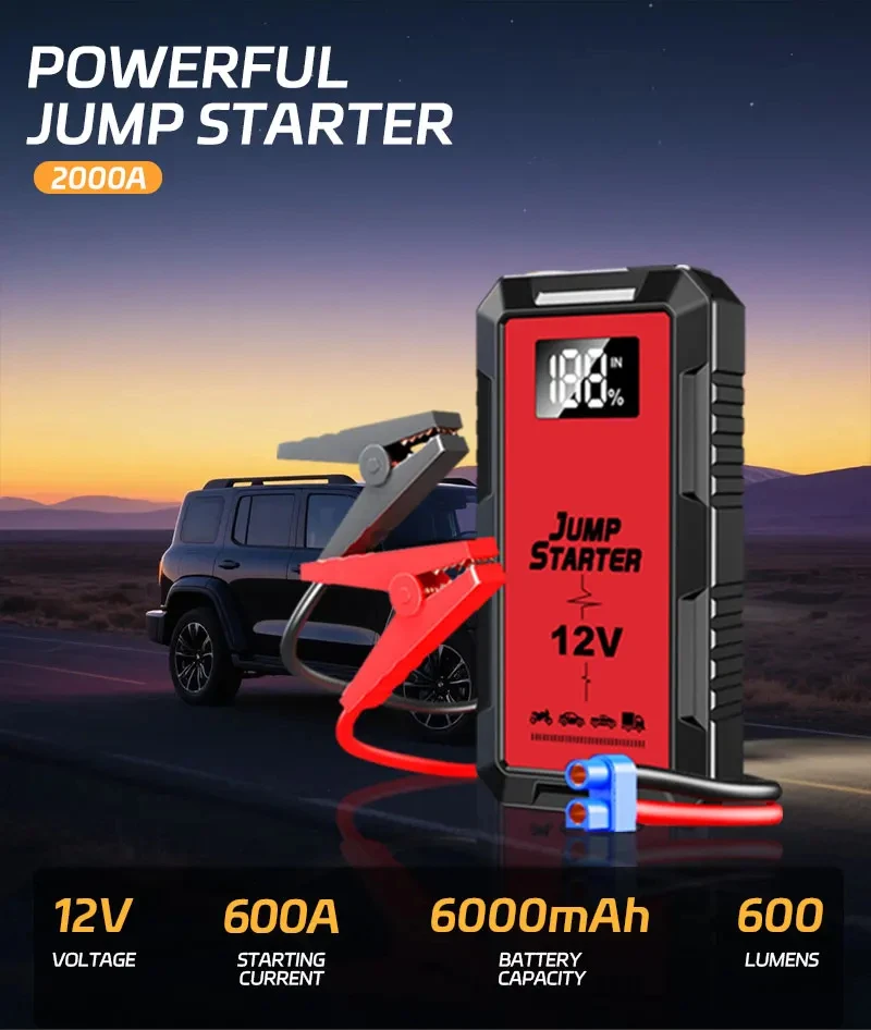 Power Bank Emergency Starting Power Supply For Automobiles External Battery 12V Starting Device Emergency Starter