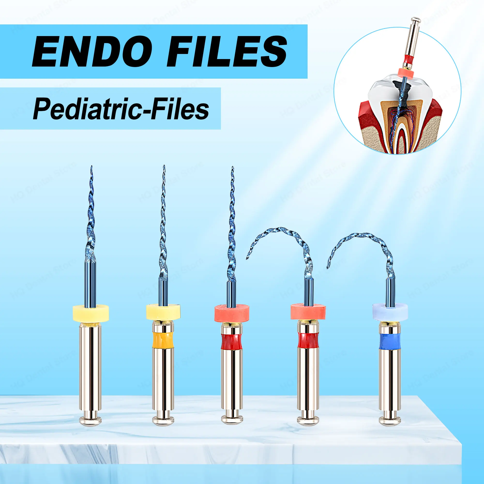 

Высококачественные стоматологические жаропрочные роторные эндофайлы Niti для детей, педиатрические файлы, стоматологический инструмент