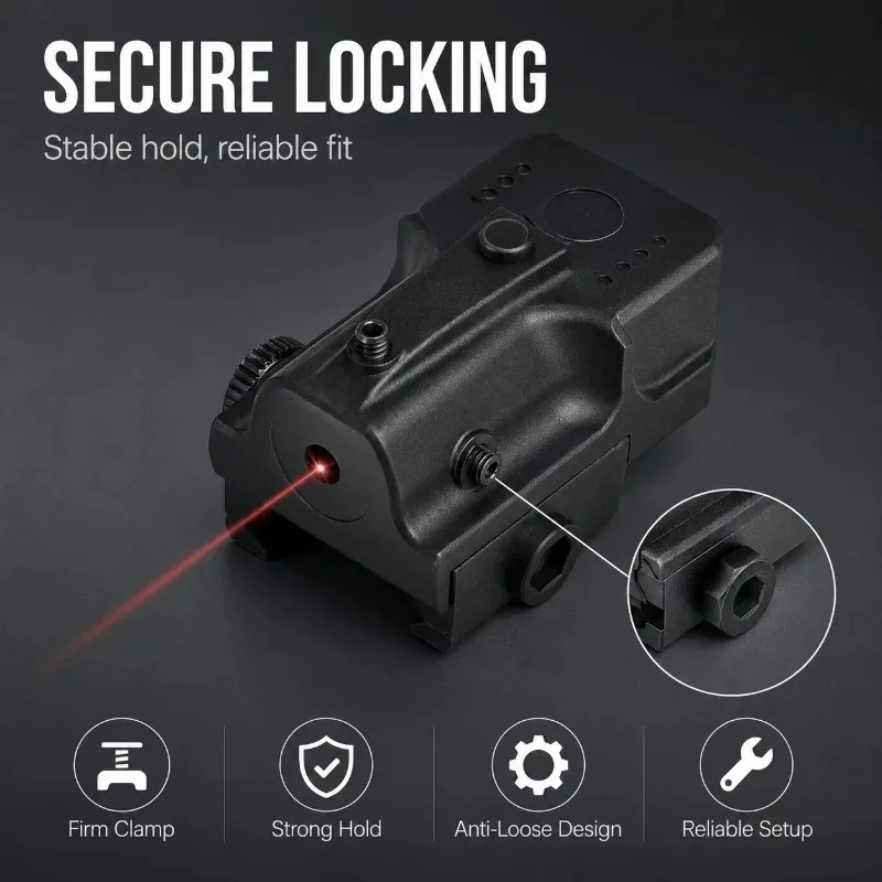 Portable Red‑Light Decorative Assembly Kit, Four‑Direction Tuning Indicator Part Compatible with 20mm Rail