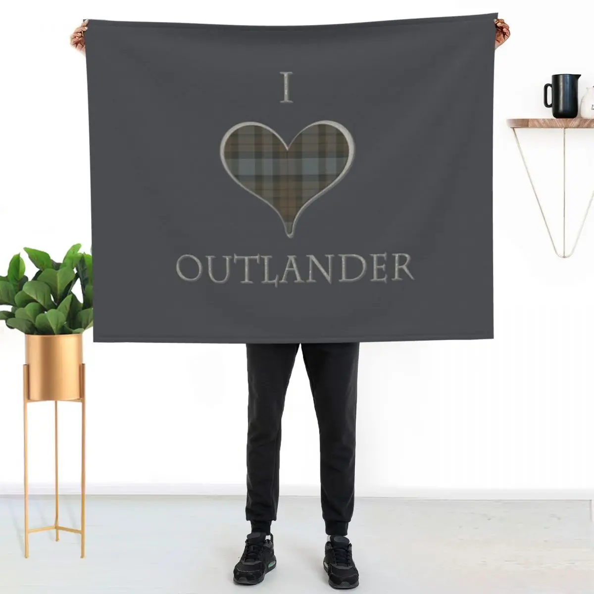 I LOVE OUTLANDER Throw Blanket Beach Softest Fashion Sofas Giant Sofa Flannels Shaggy Blankets
