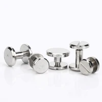 10 Uds. De tornillos Chicago de encuadernación de latón niquelado, remaches para álbum de fotos, calendario, recetas, menú, cinturón, sujetadores para billetera