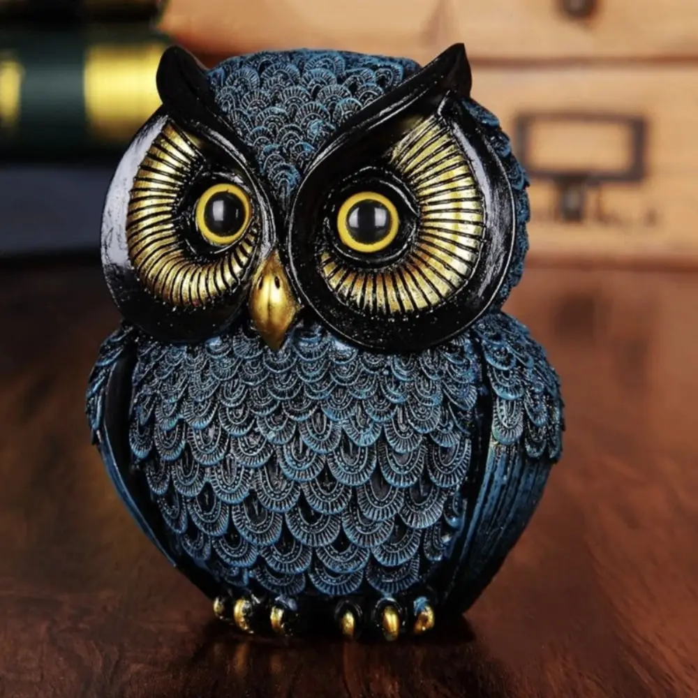 Vintage Resin Owl Statue 4