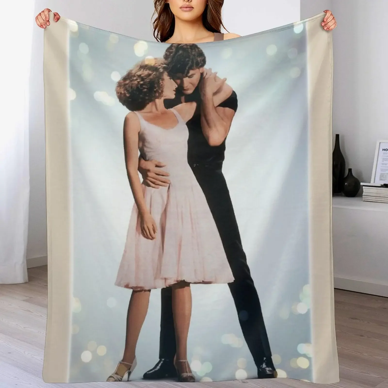 Jhonny and Babe - Dirty Dancing - watercolor D10 Throw Blanket Fuzzy Plush Throw Blanket for Sofa Chair