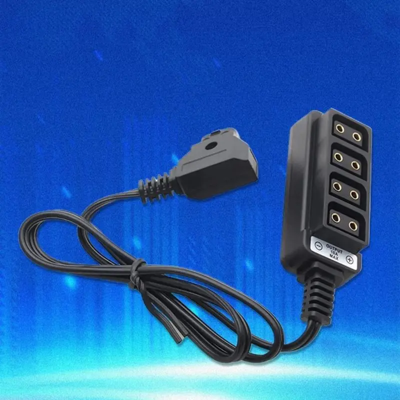 573a d-tap mannelijke plug op één punt vier vrouwelijke distributeur batterij conversie kabel d-tap mannelijk tot 4 poort