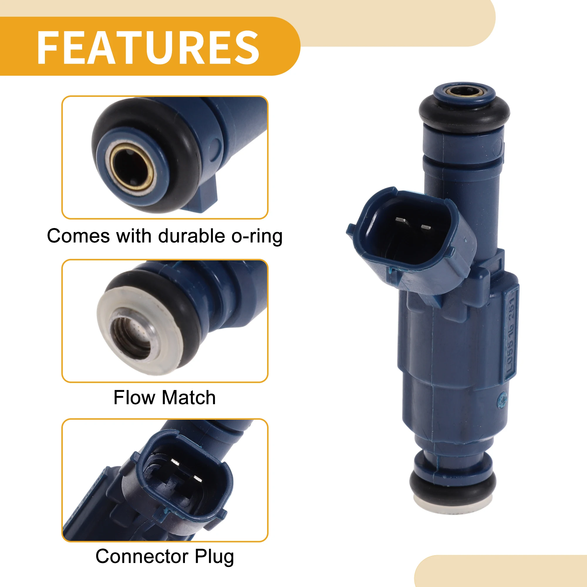 UXCELL No.L0481D889 燃料インジェクター ヒュンダイ ソナタ 2008-2013 キア フォルテ スポーテージ 2008-13 車両エンジン フローマッチ 燃料ノズル