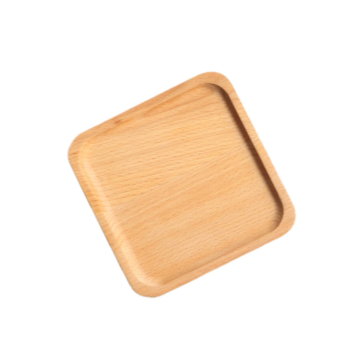 

Eco Friendly Natural Beech Tray 13x13x1.2cm Square Wooden Food Serving Plate Fruits Snacks Thanksgiving Birthday Dish