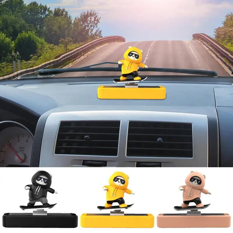 Temporary Parking Card Cute Skating Bear Decor Temporary Car Parking Card Skating Bear Decor Moving Dashboard Center Console