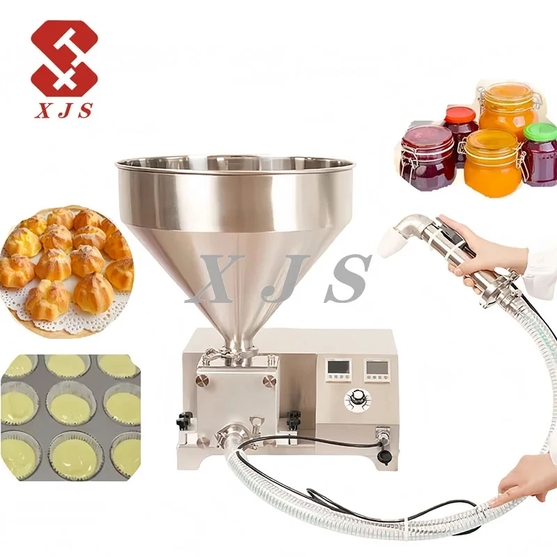 Máquina Eléctrica de Sobremesa para Recubrir con Chocolate, Crema, Mermelada y Rellenar Pasteles, Pan y Galletas
