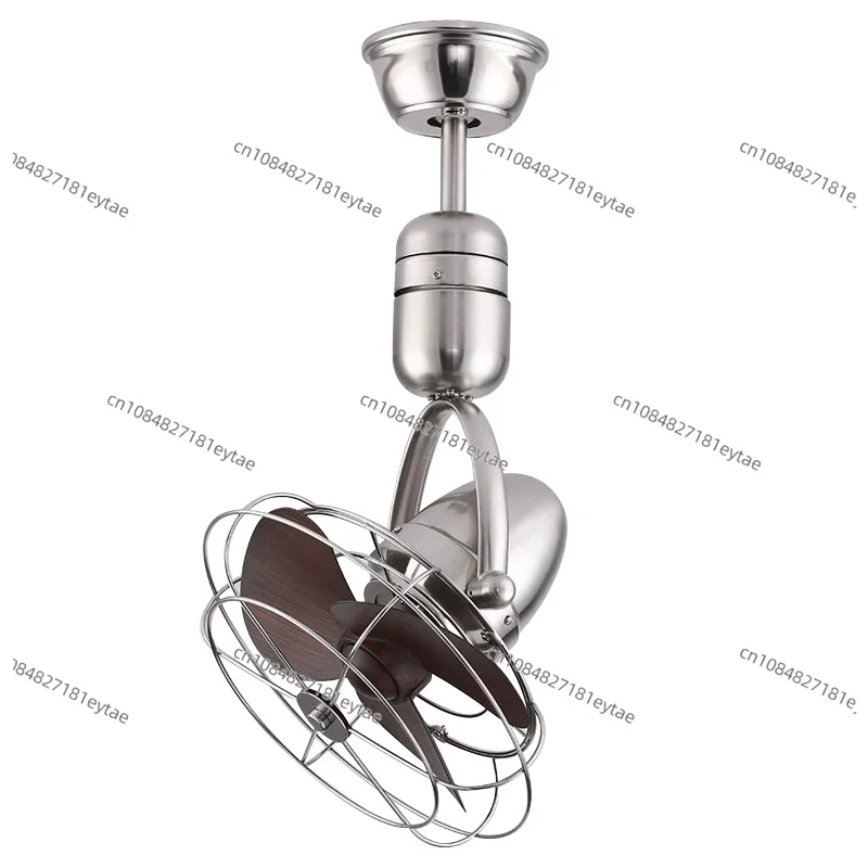 Retro Wall Mounted Oscillating Small Ceiling Fan Corner Suspended Fan