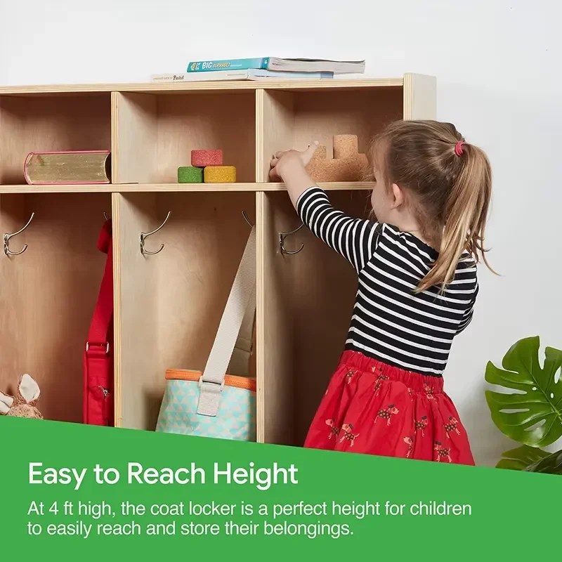 2026 XIHA Kid Wooden Cubbies & Locker Furniture Children School Bag Shoe Cloth Organizer Storage Preschool Montessori Daycare view 5