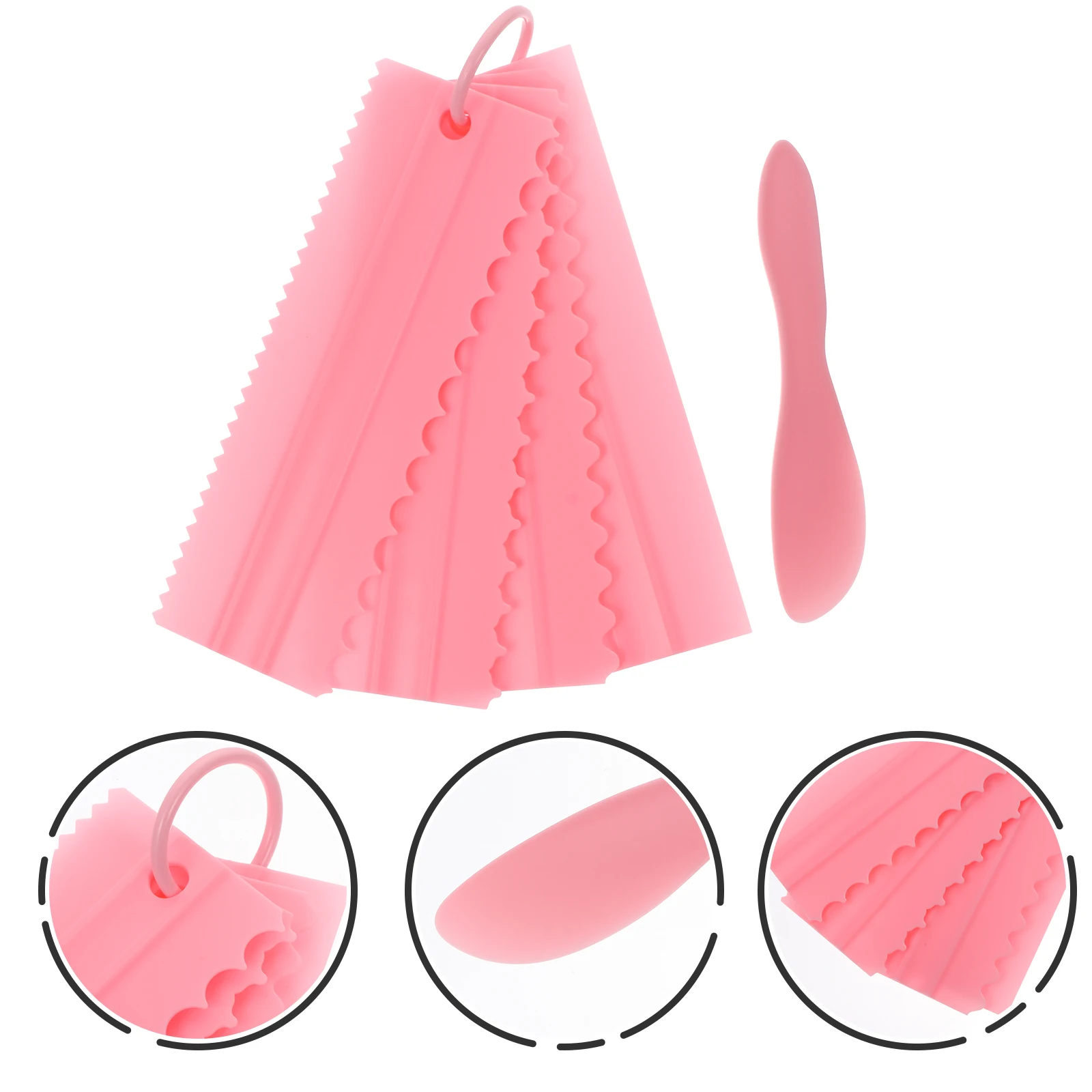 

5 Pcs Cream Scraper Set High Quality Silicone Baking Tool Cake Spatula DIY Kit Portable Easy Clean Kitchen Bar Utensils Smooth