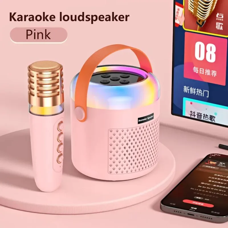 

Bluetooth Portable Wireless Karaoke Speaker Multifunctional KTV System for Home Party Singing Travel Sports Activities