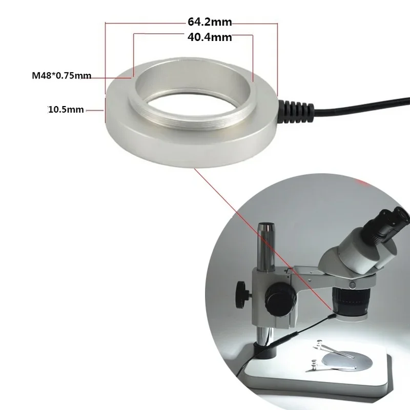 26 LED Adjustable Ring Light for Stereo Trinocular Binocular Microscope M42 M48 Thread Source Brightness USB Adjustable Lamp