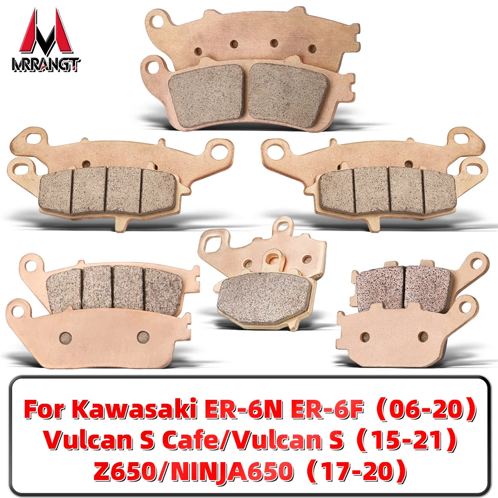 

MRRANGT Motorcycle Brake Pads Set For Kawasaki ER6N ER6F Ninja 650 Z650 Vulcan S Versys 650 2006-2021 Sintered Metal