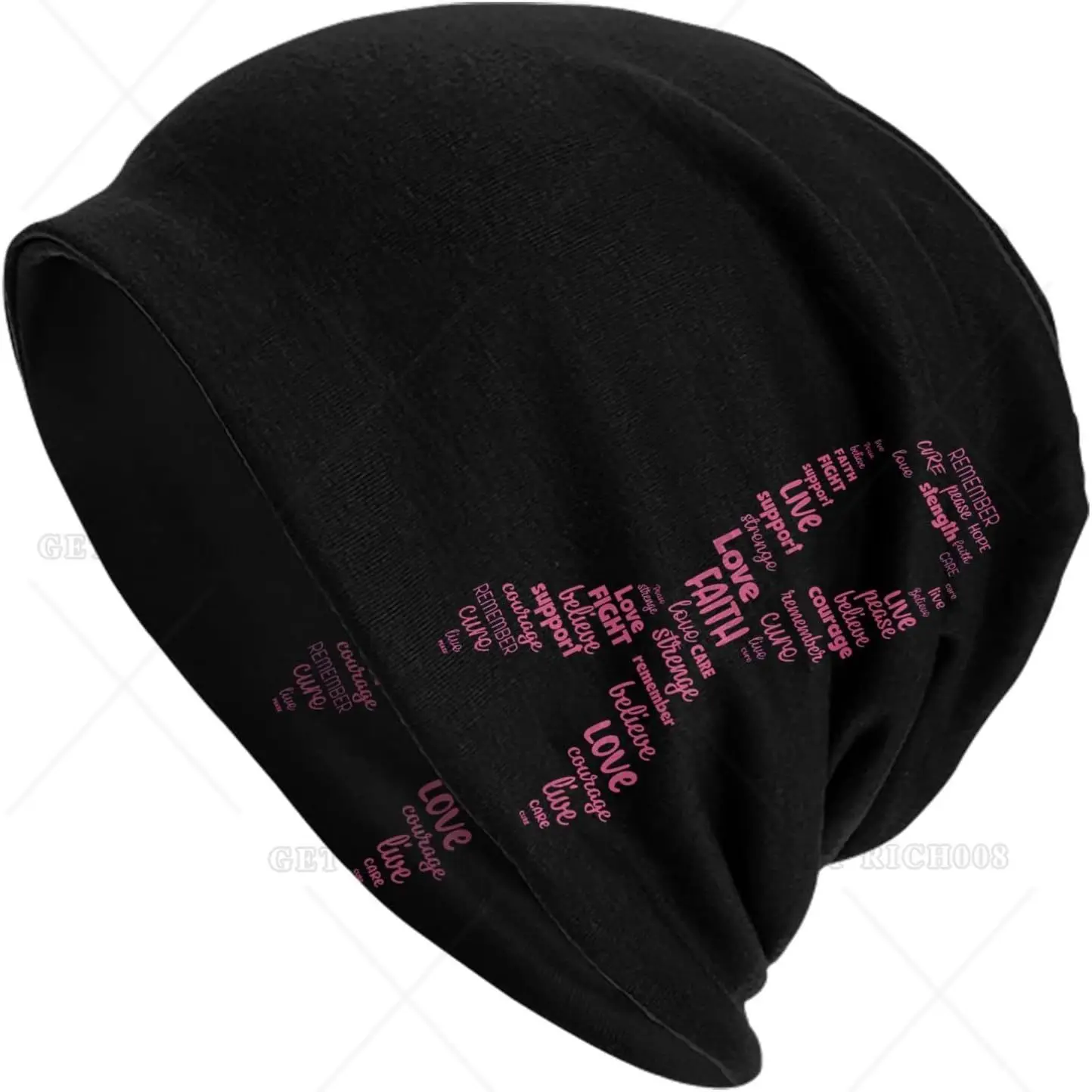 

Breast Cancer Beanie Chemo Hat Cancer Headwear Knitted Hats Baggy Slouchy Knit Hat Scarf Cap for Adults Women Men