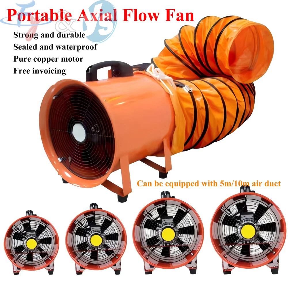 

Portable Industrial Exhaust Fan Ventilation Fan Ventilator Extractor Blower with PVC Ducting Hose for Warehouse Factory Kitchen