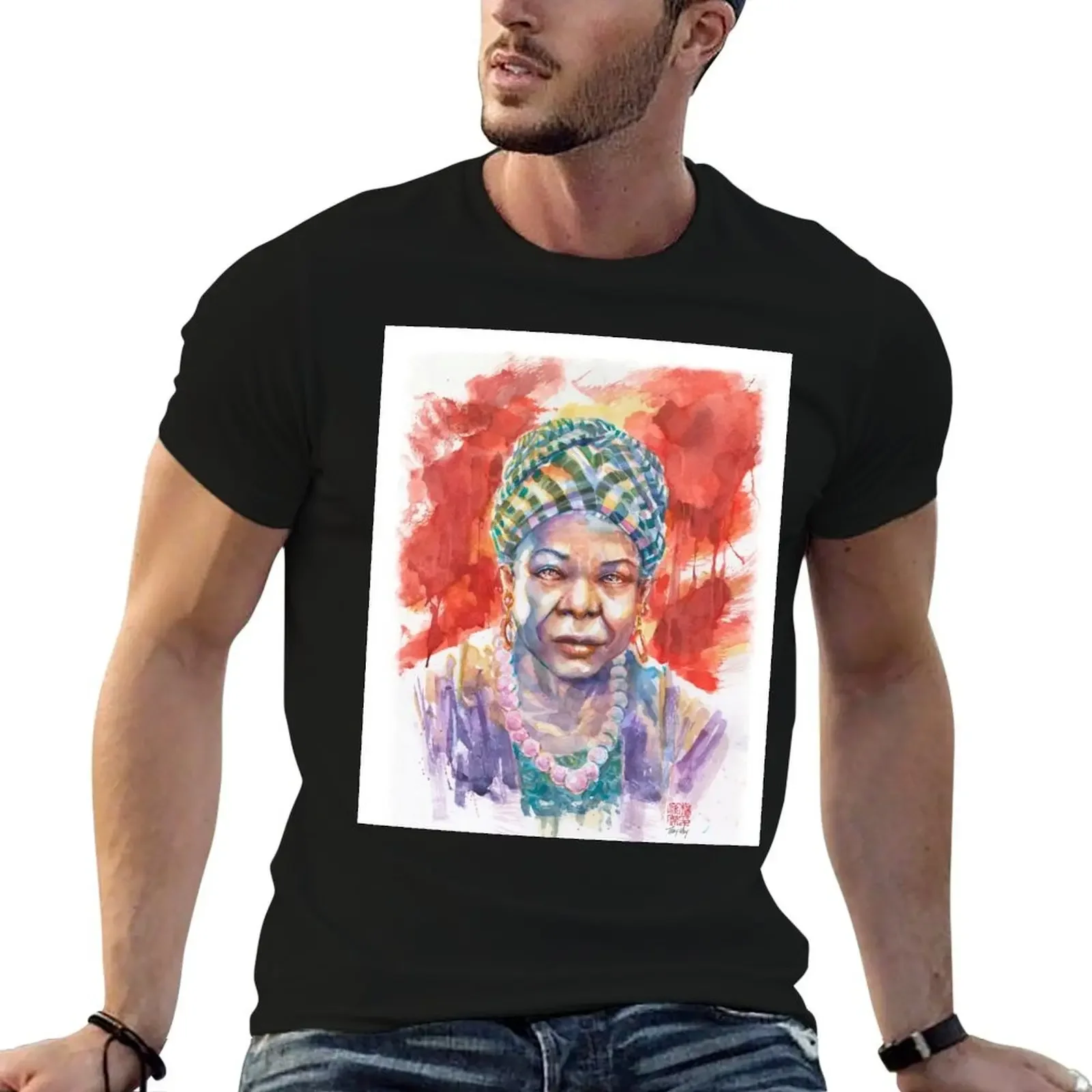 I'll Rise - Maya Angelou T-Shirt Man t-shirt hippie clothes blanks anime clothes men t shirts high quality