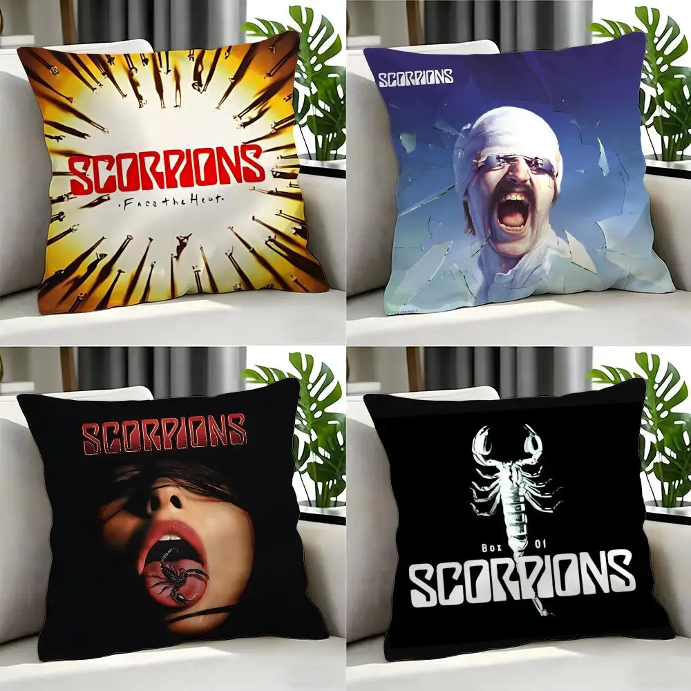 band Scorpions Cushion Cover Cushion Cover 4Pcs 50x50 45x45 40x40 Pillowcase Decorative Sofa Home Decor