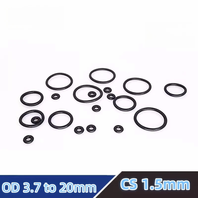 

Custom NBR O-rings CS1.5mm Gasket NBR60 NBR70 NBR80 NBR90 Cushion Temperature Heat Oil Resistant Waterproof Dustproof Black