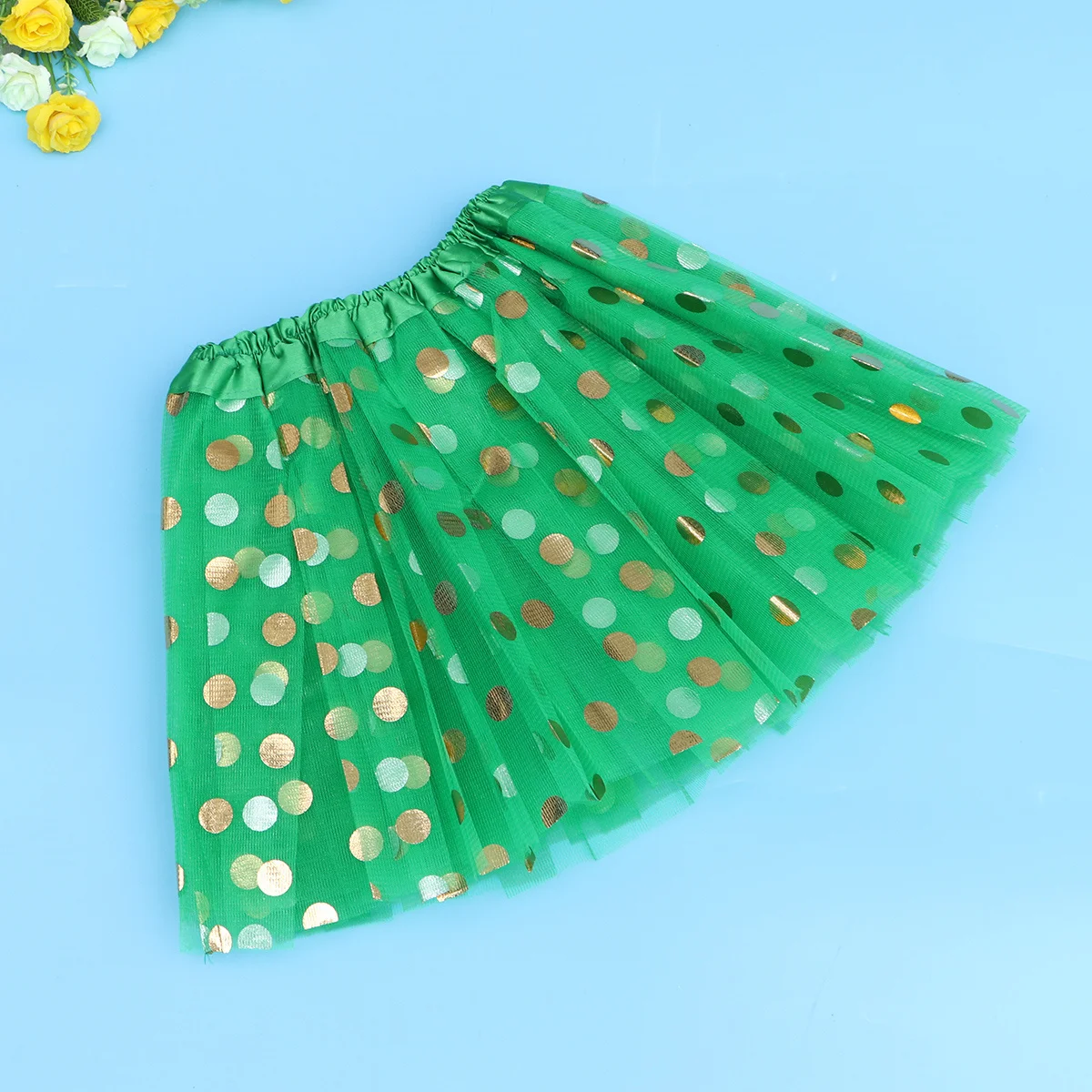 

Dotted Sequin Layered Tutu Skirt Girls Tulle Dress-Up for Party Banquet Stylish Comfortable Wear