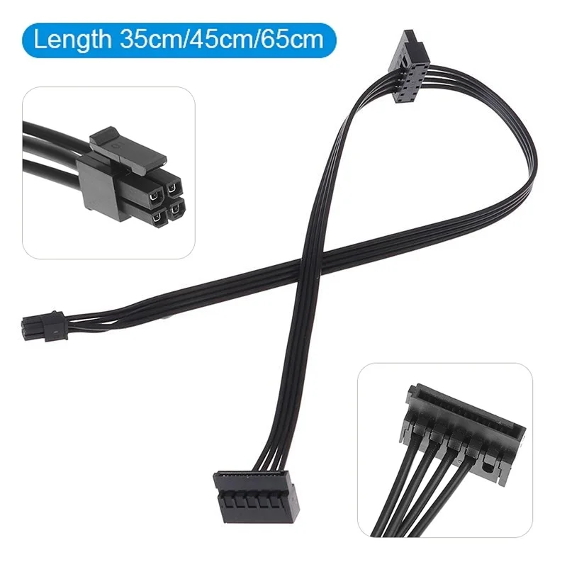 45cm 4 Pin To SATA Power Supply Cable Mini 4 Pin To 2 Sata SSD Power Supply Cable For Lenovo M410 M610 M415 Power Supply Cable
