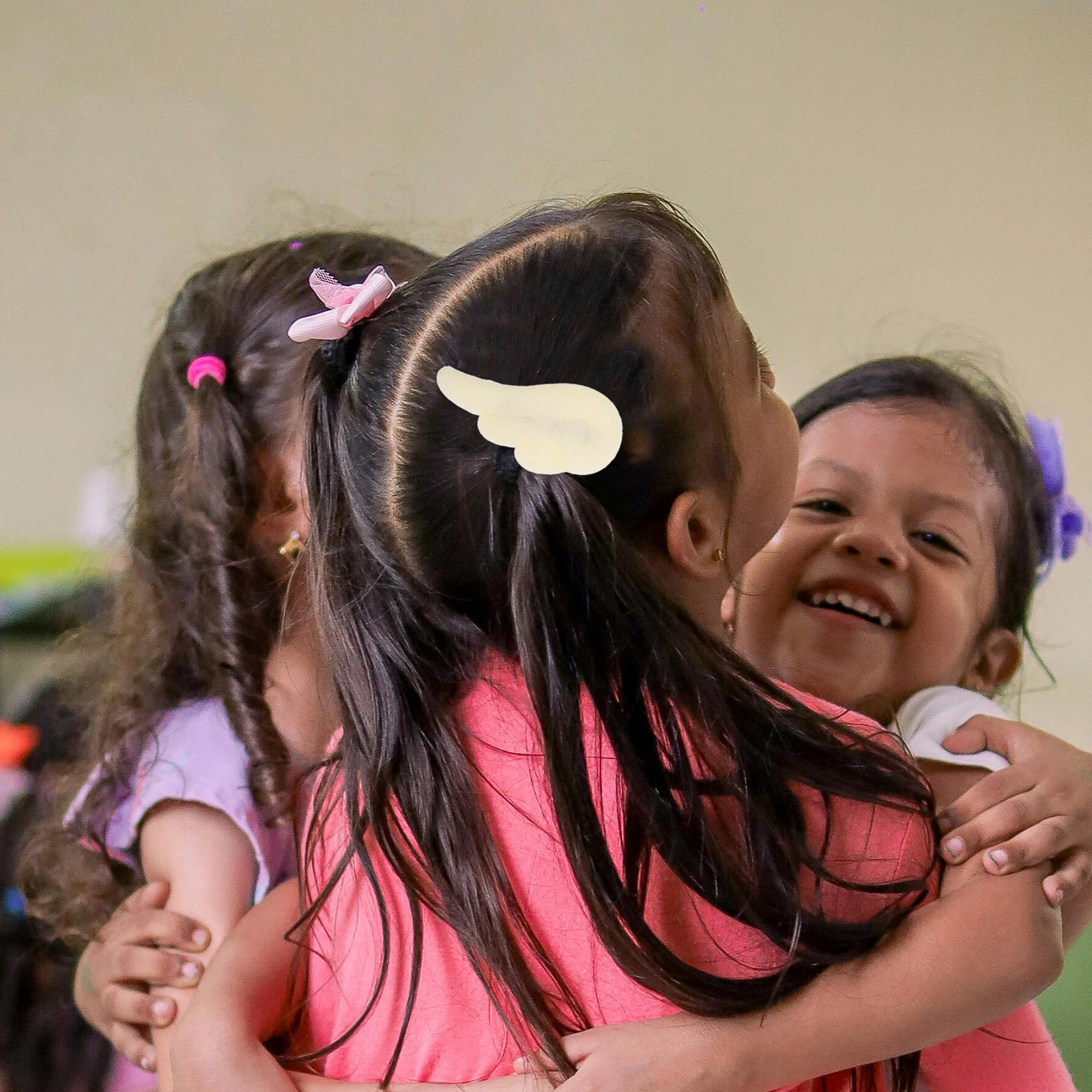 

1 Pair Hairpins Cute Fabric For Girls Kids Women Party Birthday Christmas Decoration Gift Non Clamps Barrettes Wings