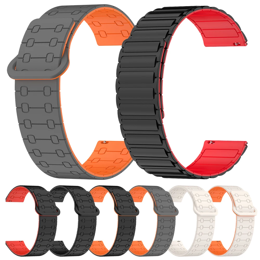 Cinturino in silicone da 22mm per TicWatch Pro 3 Ultra GPS/LTE cinturino Ticwatch GTX S2 E2 GTW 2021 cinturino sportivo magnetico