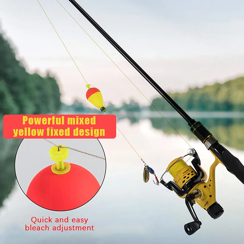 1PC Pear Shape Weighted Snap-on Floats Fishing Bobbers Oval Foam Fishing Corks For Bass Trout Crappie Panfish Freshwater Saltw