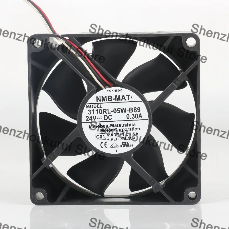 

New NMB 5V 12V 48V DC 24V 0.30A AC EC 8025 80X80X25MM 8CM high air volume inverter dual-ball printer 3110RL-05W-B89 cooling fan