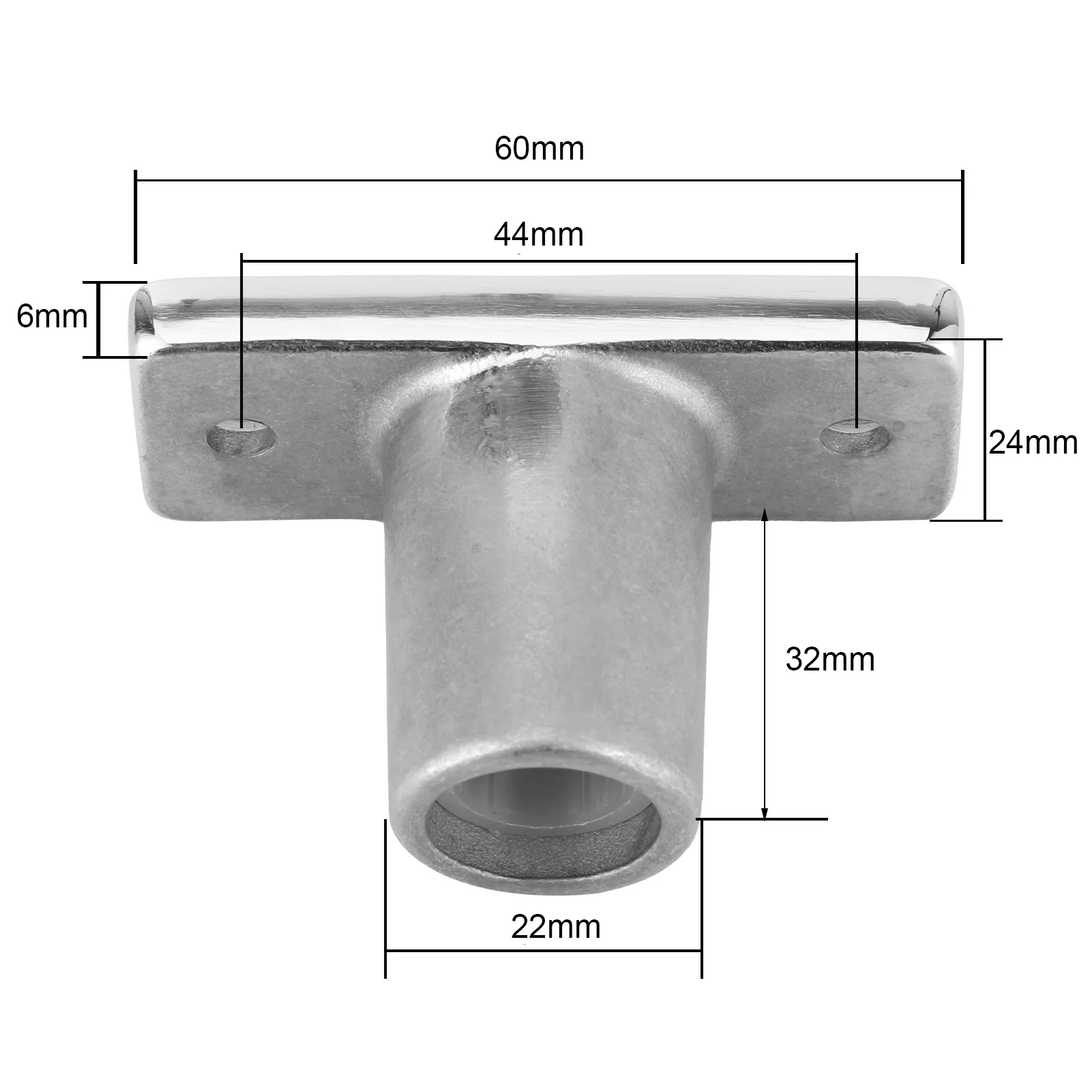 Top Mount Oar Lock Socket Holder T‑Shaped Bracket 316 Stainless Steel Oarlock Rowlock Fix Top Mount for Marine/Boat/Yacht