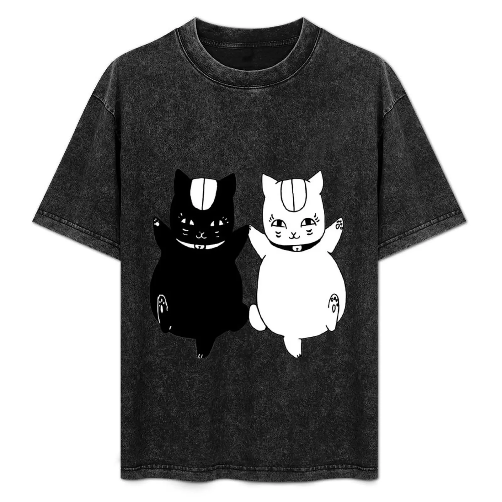 

Nyanko Sensei and Nisenyanko T-Shirt man t shirt for a boy animal prinfor boys Aesthetic clothing t shirts for men graphic