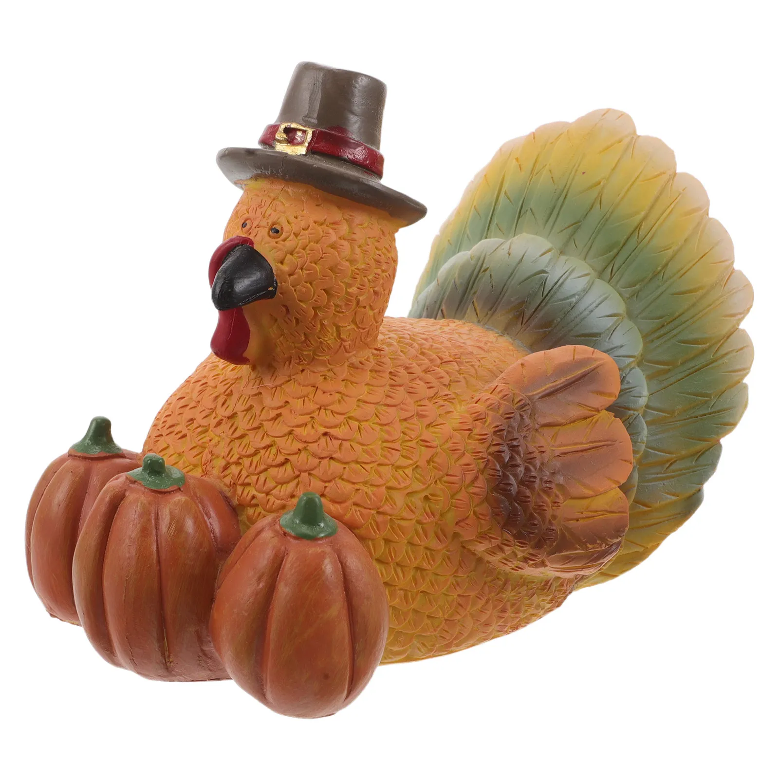 Thanksgiving Turkey Resin Statue Outdoor Fall Harvest Decor Garden Patio Yard Tabletop Centerpiece Autumn Decoration