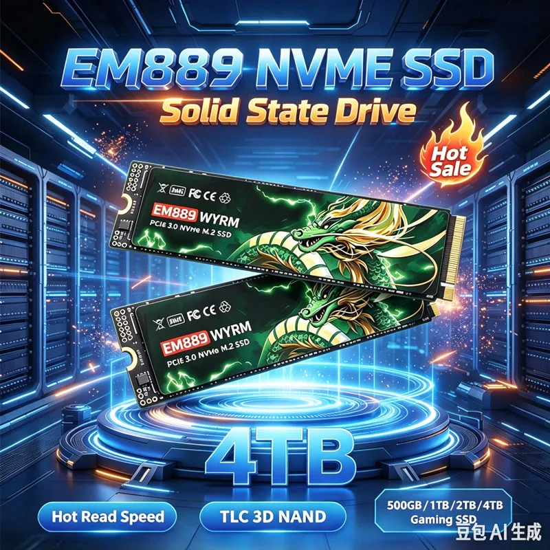 EM889 2026 Hard Drive SSD M.2 NVME 1TB 2TB 4TB 500GB M2 2280 Internal Solid State Drive for Laptop PC High Speed Transfer
