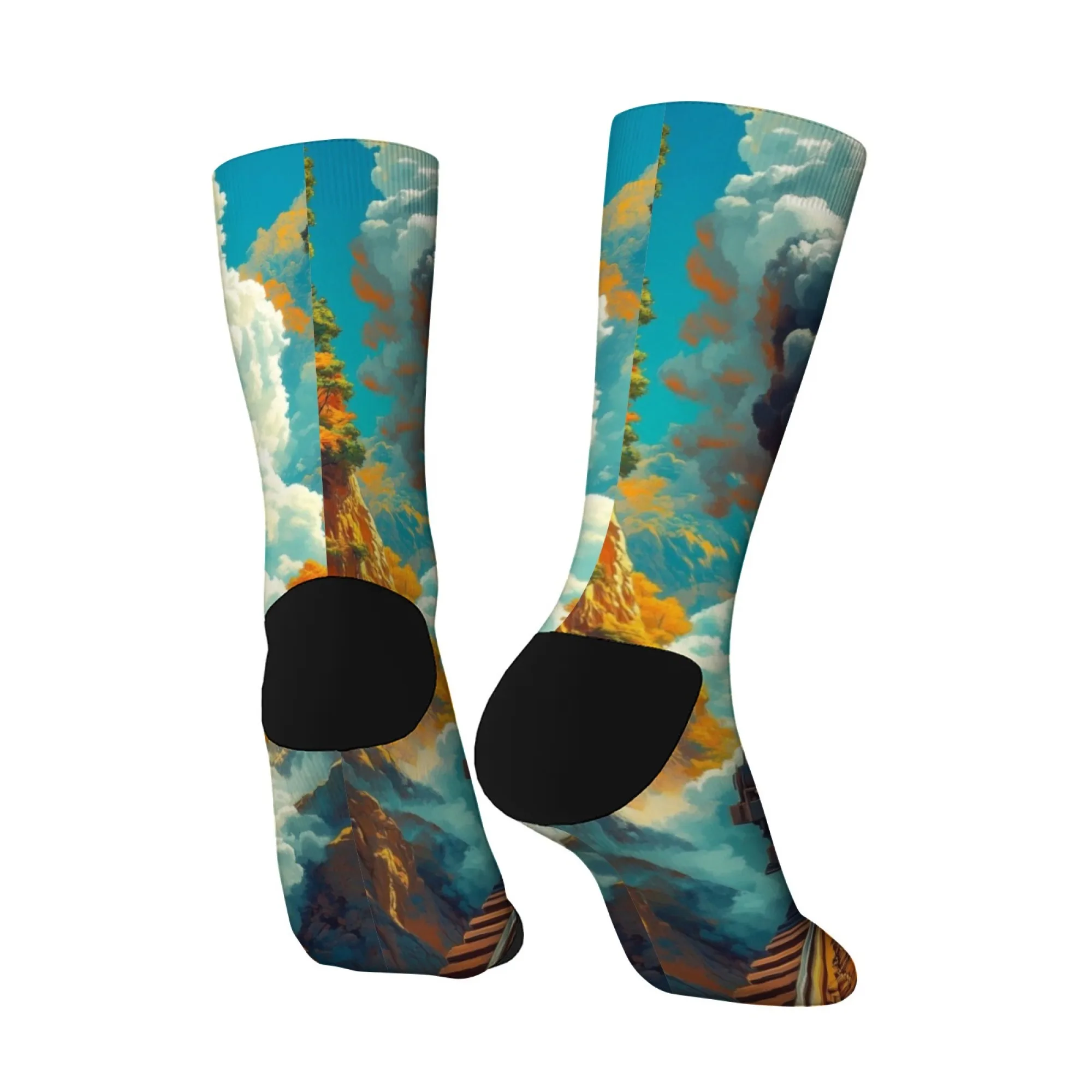 Calcetines de tren retro estilo Steampunk para hombre, calcetines deportivos informales a la moda, calcetines interesantes novedosos, cómodos, antideslizantes y cálidos