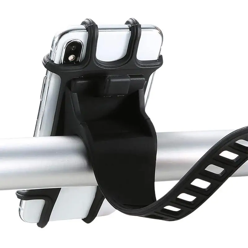 

Mobile Phone Bicycle Motorcycle Holder Bike Safe Bracket Silicone Support Silicone Pull Type For 4.7-7.2 Inch Phone Stand