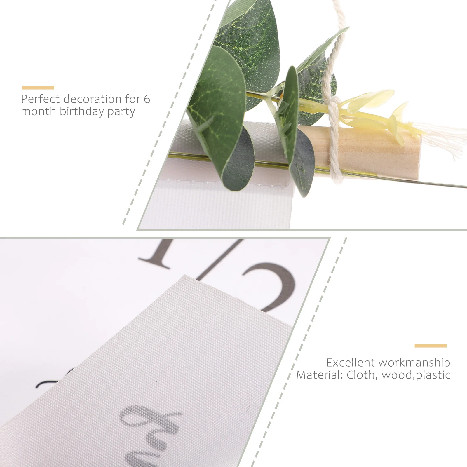 

1 Set Half Birthday Banner 6 Months Party Hanging Flag Decor For Baby Boy Girl 1/2 Birthday Decoration 6 Month Party Banners