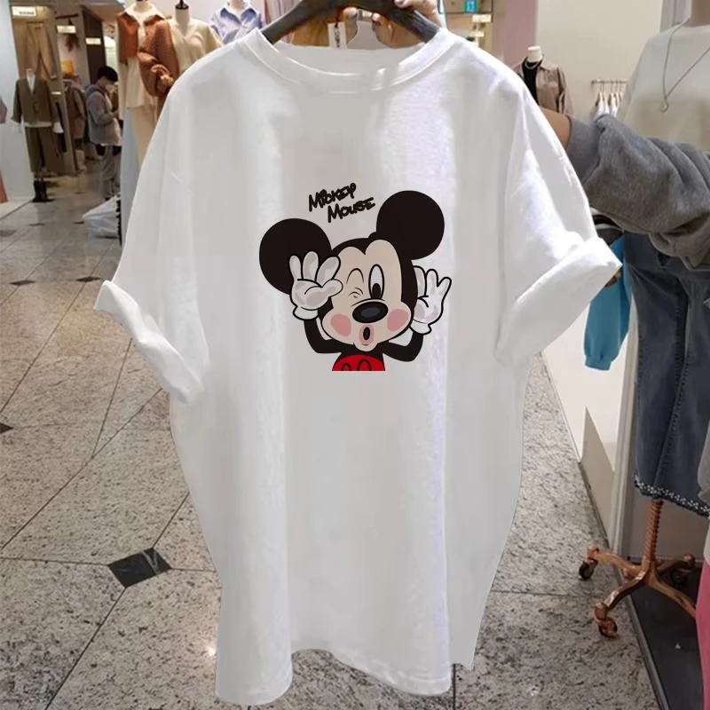 

Disney Short-sleeved T-shirt Trendy Loose Medium and Long 2025 Summer New Men's and Women's Street Boys and Girls Tops