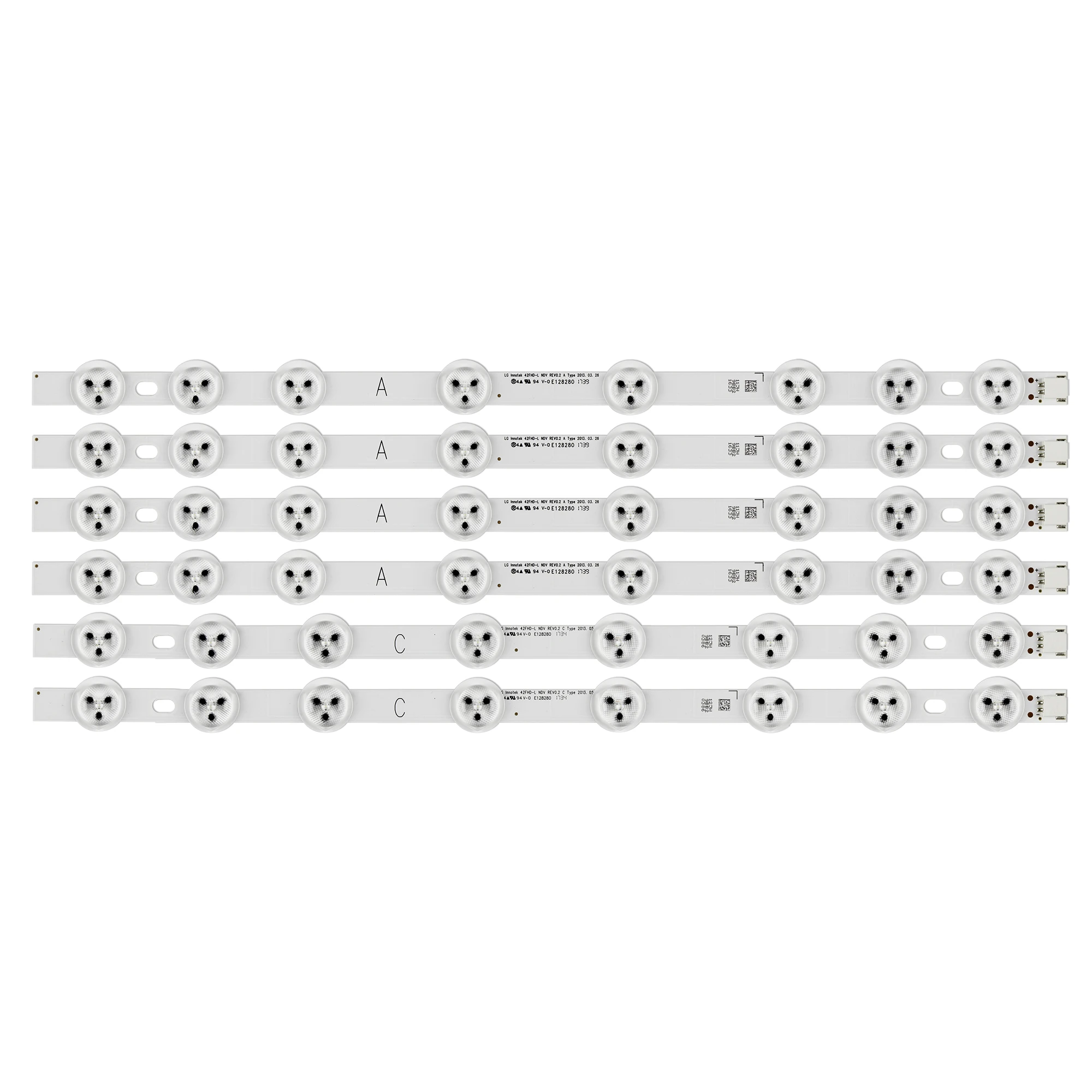 

6pcs/set LED backlight strip for LED42F7275 42PFL3008H12 L42510FHD PVR TE42182N25F1C10D D42F167
