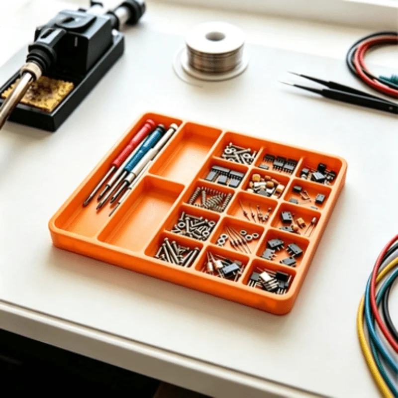Image of Mehrteilige Kunststoff-Sortierbox für Kleinteile, Pinsel, Bastelmaterial, Kunststudio, Elektronik-Reparatur, Labor-Aufbewahrung