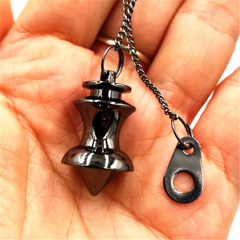 Pendulum for Dowsing Divination Antique Brass Metal Pendant Pendule Swing Point Energy Screw Shape Chakra Meditation Jewellry