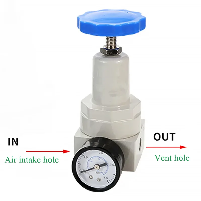 QTYH 08/10/15/20/25/40/50 Air Regulator With Gauge Peumatic High Pressure Reducing Valve Air Compressor Air Pump G1/4 G1/2 G3/4