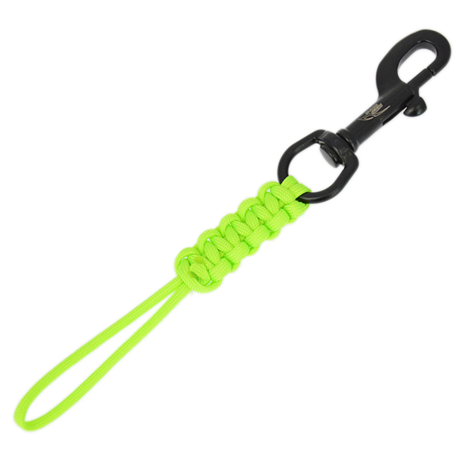 Scuba Diving Swival Bolt Snap Hook Marine Grade Stainless Steel Snap Hook Clip with Braided Rope Lanyard Anti-lost Safety Rope