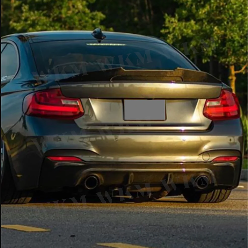

High quality Carbon Fiber FRP Rear Lip Spoiler Duck Wings For BMW 2 Series F22 F87 M2 220i 228i M235i 2014-2019 Rear Boot Trunk