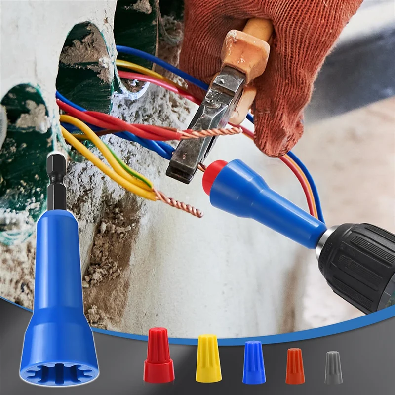 

ABLA-3 Pack Инструмент для скручивания проволоки для дрели с шестигранным хвостовиком 1/4 дюйма, инструменты для электрика Wirenut Twister для дрели, сверло Twister для проволоки