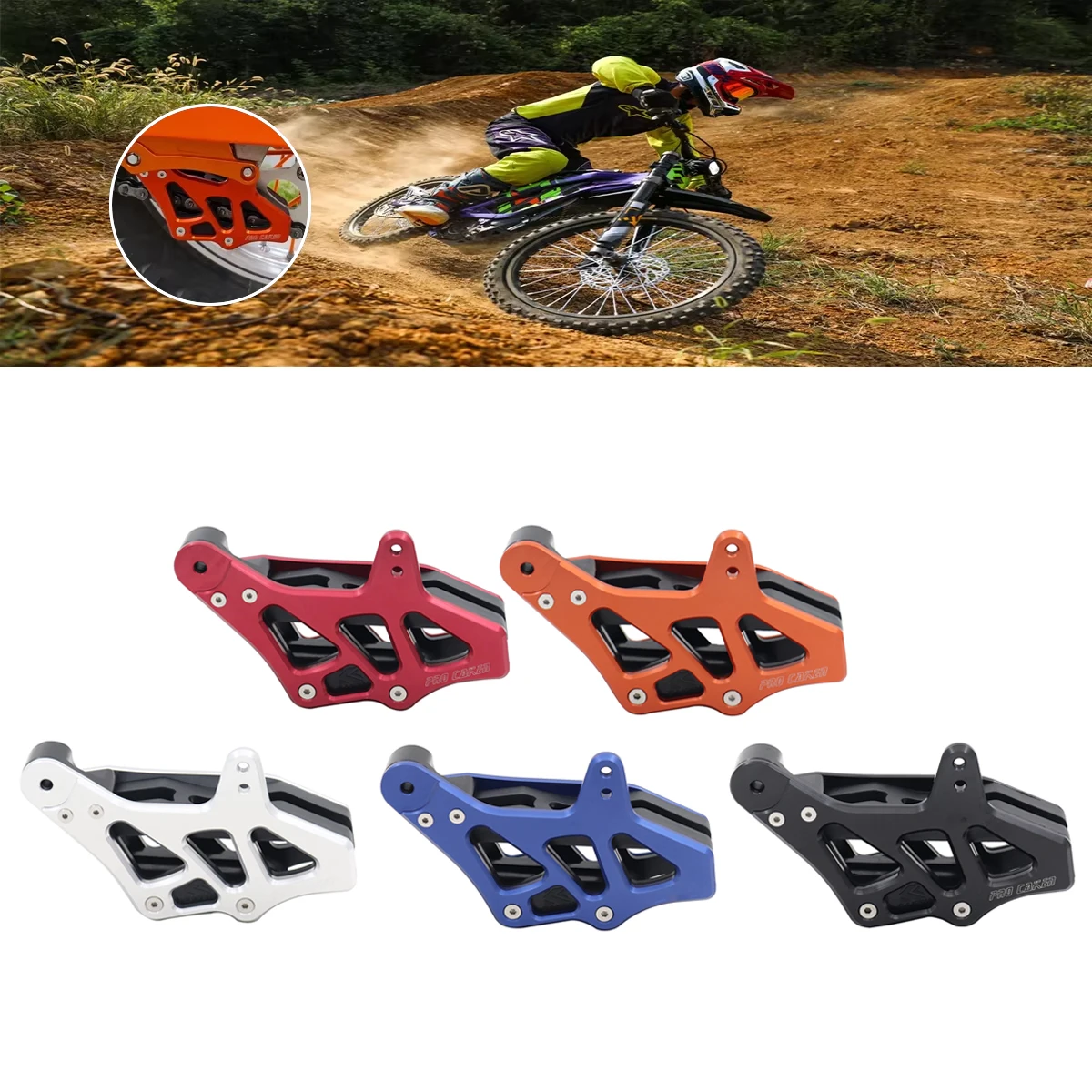 

For KTM Motocross CNC Chain Guide Guard SX SXF EXC EXCF XC XCW XCF SMC 125 150 200 250 300 350 400 450 500 530 690 2008-2022