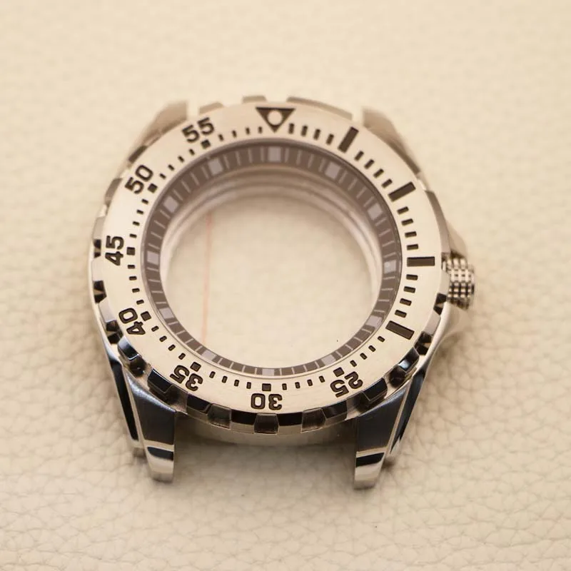 

44mm Men's Mechanical Stainless Steel Watch Case Hardlex Glass Fit NH35 NH36 Automatic Movement Seiko Mod Monster Watch Parts