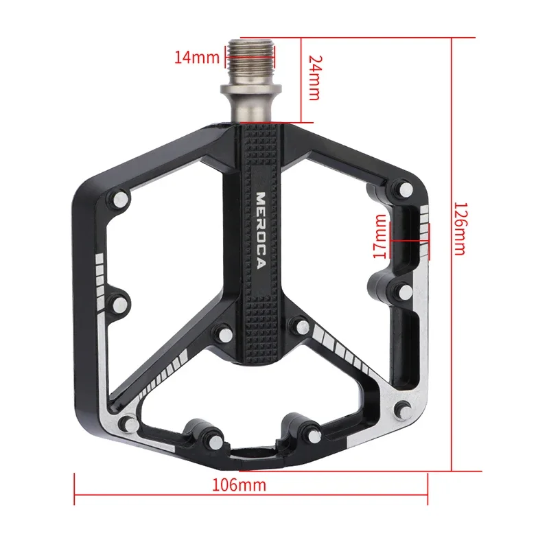 MEROCA Ultralight Bicycle Pedals Sealed Bearing Aluminium Alloy Cycling Non-slip Mountain Bike BMX Road Bike Pedals Accessories