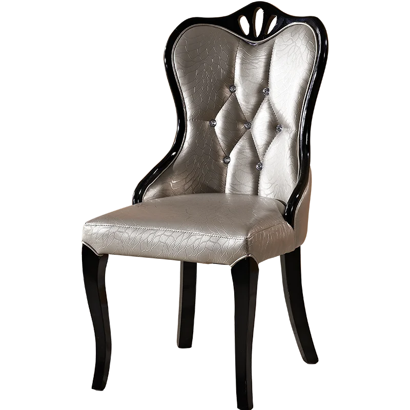 

Бревенчатый европейский обеденный стул, современный простой бытовой стул из цельного дерева, простой интернет-обеденный стул знаменитостей, дубовая мягкая сумка для отдыха