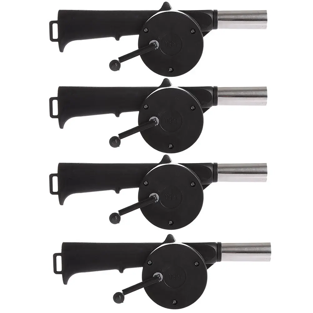 4Pcs Manual Barbecue Fan Portable Handheld Fire Blower Outdoor Camping Air Blower Tool for Bbq Fireplace Braziers