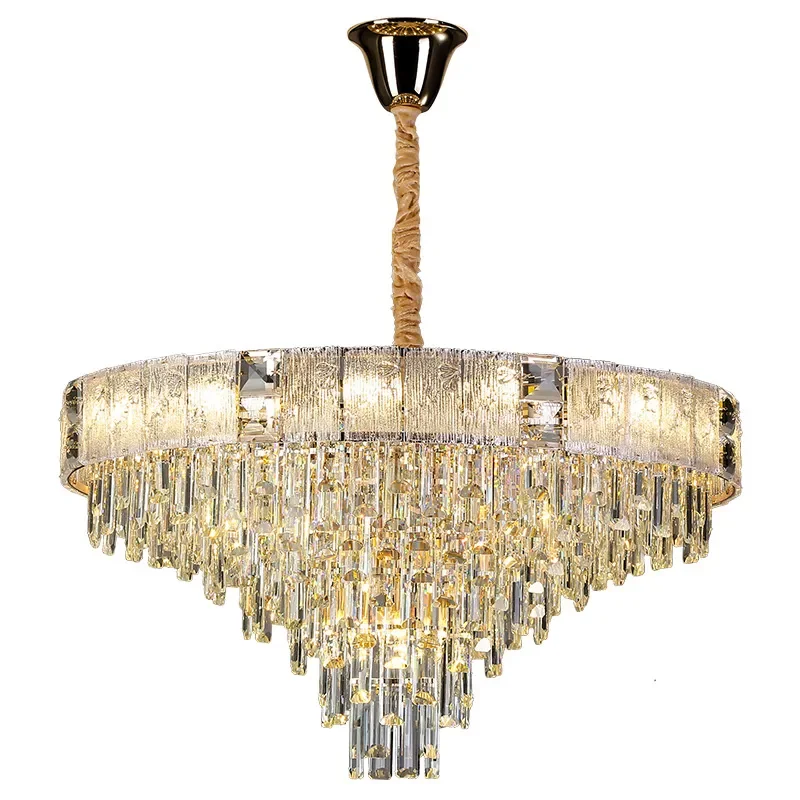 French Crystal Chandelier Luxury Ceiling Light for Living Room Bedroom Modern Elegant Home Decor Lighting Fixture Set